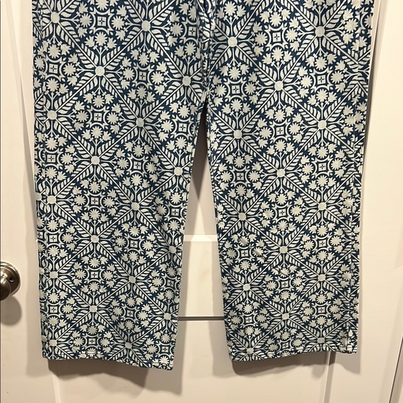 Polygram Patterned Blue Women's Wide Leg Boutique Jeans - Picture 2 of 7